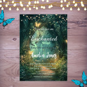 Enchanted Forest Baby shower Invitation Sjabloon Kaart