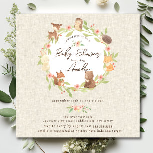 Enchanted Forest Baby shower Kaart