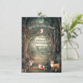Enchanted Forest Baby shower Twinkle Lights Kaart (Staand voorkant)