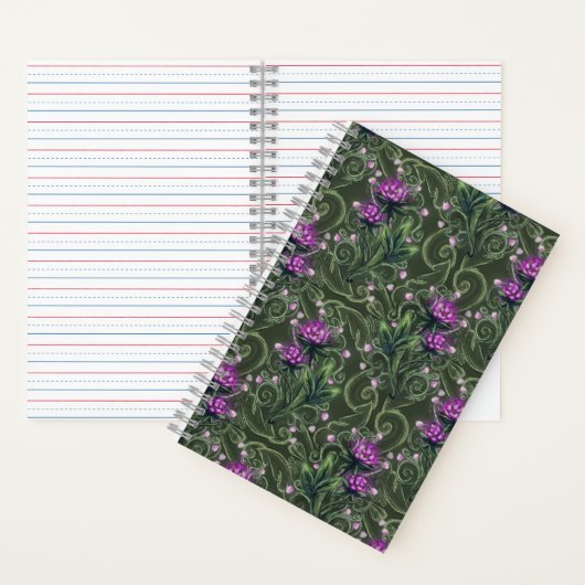Enchanted Forest Berry Vine Pattern Notitieboek (Binnen)