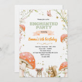 Enchanted Forest Birthday Invitation Kaart (Voorkant / Achterkant)