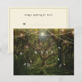 Enchanted Forest Butterflies Gold Lights RSVP Kaartje