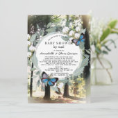 Enchanted Forest Butterfly Baby shower per post Kaart (Staand voorkant)