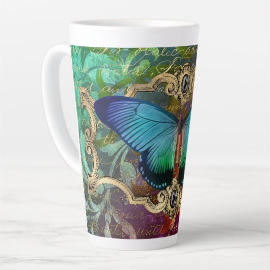 Enchanted Forest Butterfly Latte Mok (Linkerhoek)