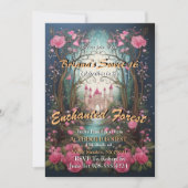 Enchanted Forest Castle Sweet 16 Invitation (Devant)