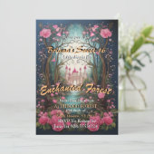 Enchanted Forest Castle Sweet 16 Invitation (Debout devant)