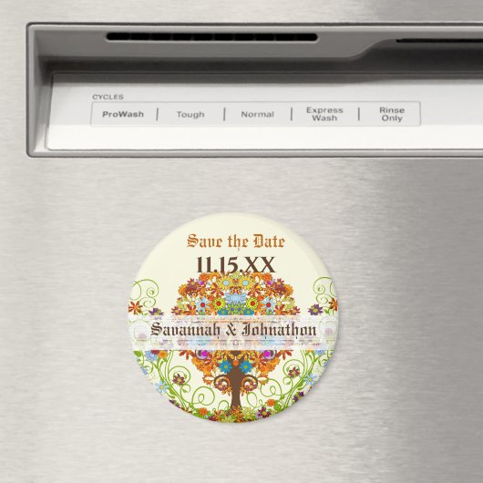 Enchanted Forest Circle of Love Wedding Tree Magneet (Insitu (Vaatwasser))