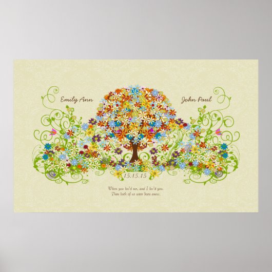 Enchanted Forest Circle of Love Wedding Tree Poster (Voorkant)