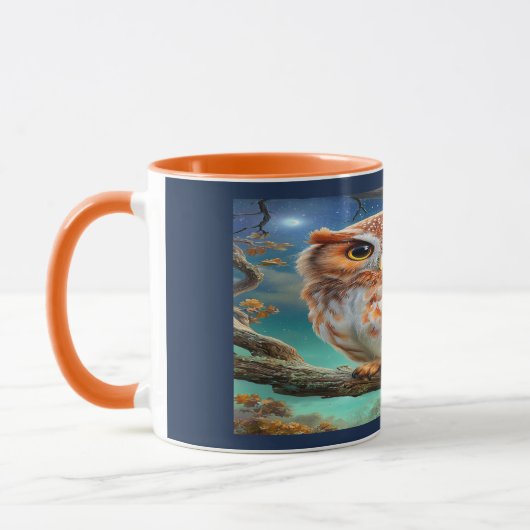 Enchanted Forest Cute Night Owl Coffee Mug (Gauche)