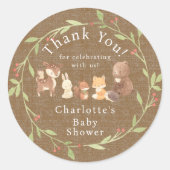 Enchanted Forest dank u Ronde Sticker (Voorkant)