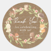 Enchanted Forest dank u Ronde Sticker (Voorkant)