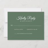 Enchanted Forest Dark Green Wedding RSVP (Devant)