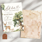 Enchanted Forest Deer Baby shower Kaart