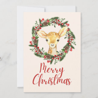 Enchanted Forest Deer Christmas Kaart