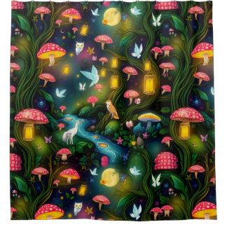 Enchanted Forest Douchegordijn - grillig