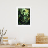 Enchanted Forest Dragon Poster (Keuken)