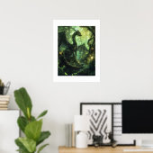 Enchanted Forest Dragon Poster (Thuiskantoor)