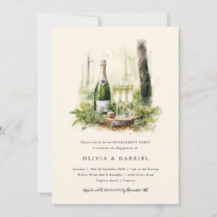 Enchanted Forest Elegant Engagement Party Kaart