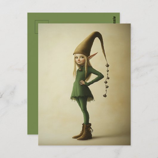 Enchanted Forest Elf Briefkaart (Voorkant / Achterkant)