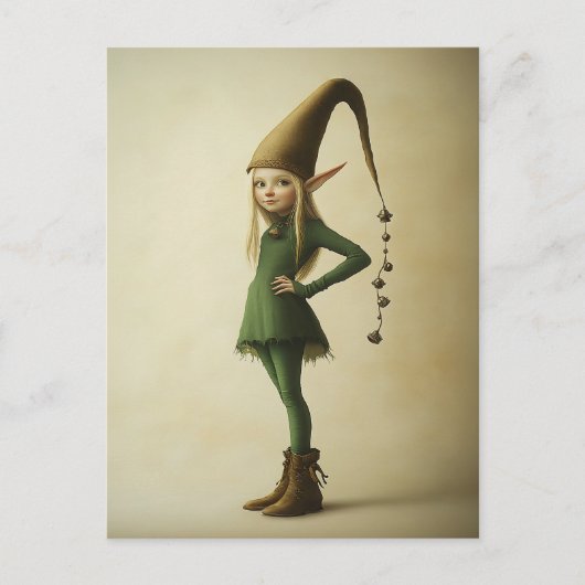 Enchanted Forest Elf Briefkaart (Voorkant)