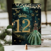 Enchanted Forest Emerald Groene Jurk Quinceañera Kaart