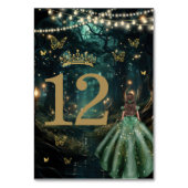 Enchanted Forest Emerald Groene Jurk Quinceañera Kaart (Voorkant)