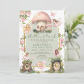 Enchanted Forest Fairy Birthday Invitation (Debout devant)