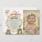 Enchanted Forest Fairy Birthday Photo Invitation (Devant)
