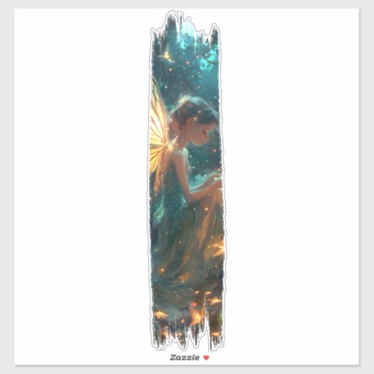 Enchanted Forest Fairy Brushstroke Paint Sticker (Vel)