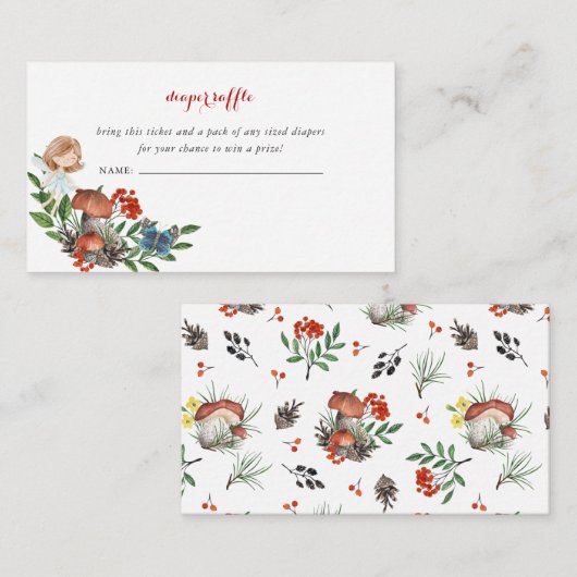 Enchanted Forest Fairy | Luieraffle-behuizing Informatiekaartje (Voorkant / Achterkant)