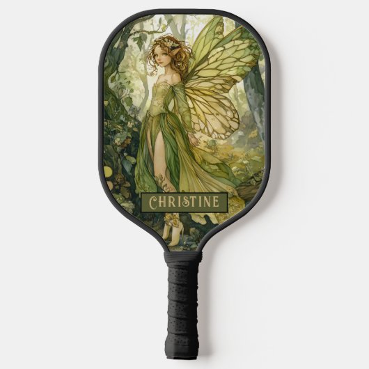 Enchanted Forest Fairy Personalized Pickleball Paddle (Achterkant)