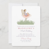 Enchanted Forest Fairy, verjaardagsuitnodiging Kaart (Voorkant)