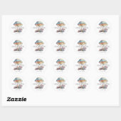 Enchanted Forest Fairy Wedding Ronde Sticker (Vel)