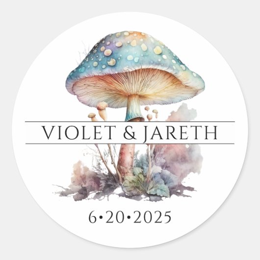 Enchanted Forest Fairy Wedding Ronde Sticker (Voorkant)