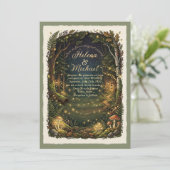 Enchanted Forest Firefly Wedding Invitation (Debout devant)