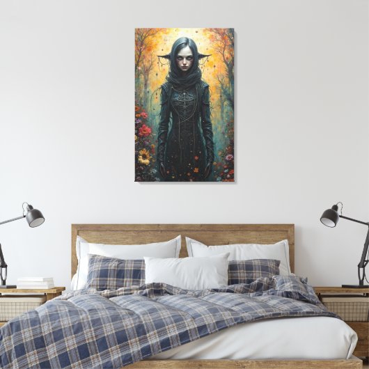 Enchanted Forest Guardian Canvas Afdruk (Insitu (Slaapkamer))