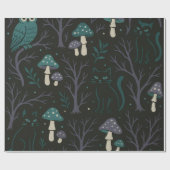 Enchanted Forest Halloween Pattern Cadeaupapier (Vlak)