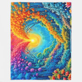 Enchanted Forest Hart van Licht Ontwerp Fleece Deken (Voorkant)