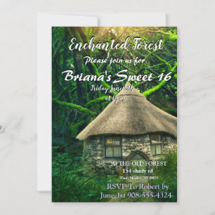 Enchanted Forest Home Invitation Kaart
