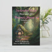 Enchanted Forest House Sweet 16 Invitation (Debout devant)