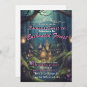 Enchanted Forest House Sweet 16 Invitations (Devant / Derrière)