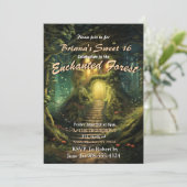 Enchanted Forest House Sweet 16 Invitations (Debout devant)
