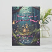 Enchanted Forest House Sweet 16 uitnodigingen (Staand voorkant)