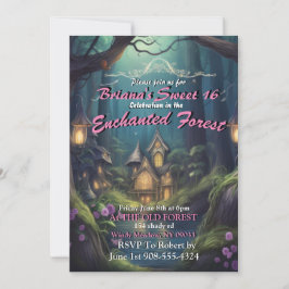Enchanted Forest House Sweet 16 uitnodigingen
