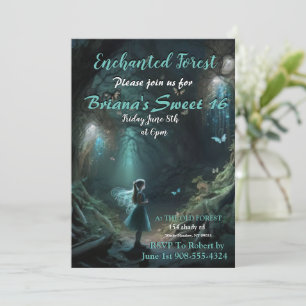 Enchanted Forest Invitation Kaart