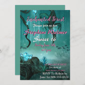 Enchanted Forest Invitations Kaart (Voorkant / Achterkant)