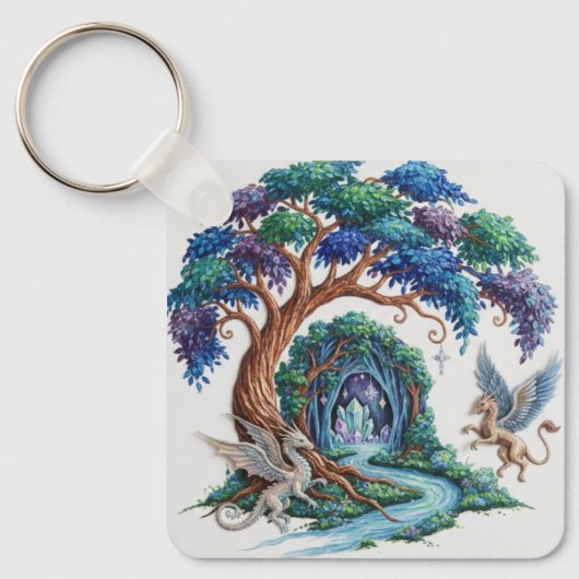 Enchanted Forest Keychain - Tree of Life  (Voorkant)