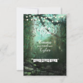 Enchanted Forest Lights Rustic Save the Date (Voorkant)