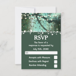 Enchanted Forest Lights rustieke RSVP Kaartje