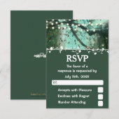Enchanted Forest Lights rustieke RSVP Kaartje (Voorkant / Achterkant)